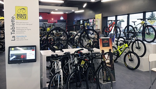 Affichage dynamique dans un point de vente Cyclelab