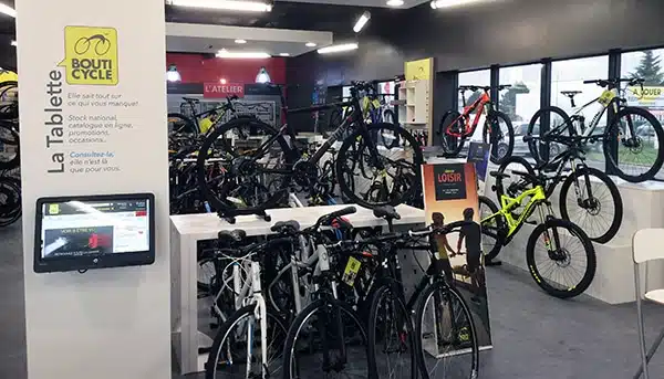 Affichage dynamique dans un point de vente Cyclelab