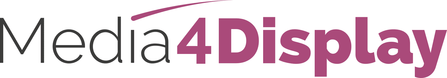 Logo de Media4Display, logiciel d'affichage dynamique de Telelogos