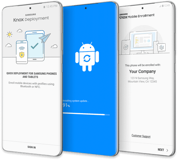 Schéma Samsung Know Manage Enrollment