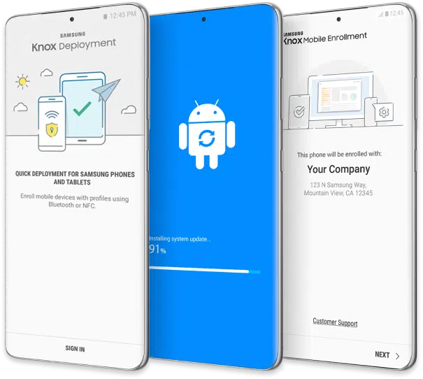 Schéma Samsung Know Manage Enrollment