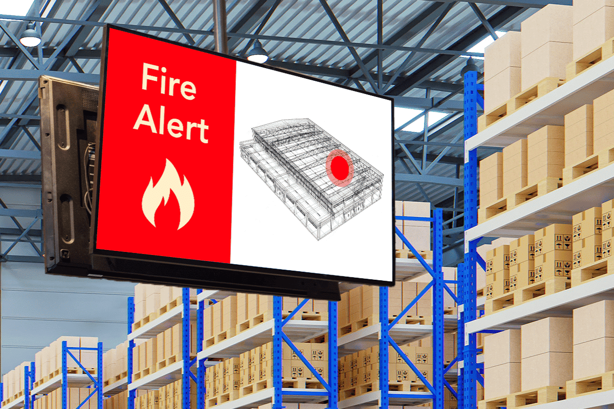 Alert thanks to digital signage