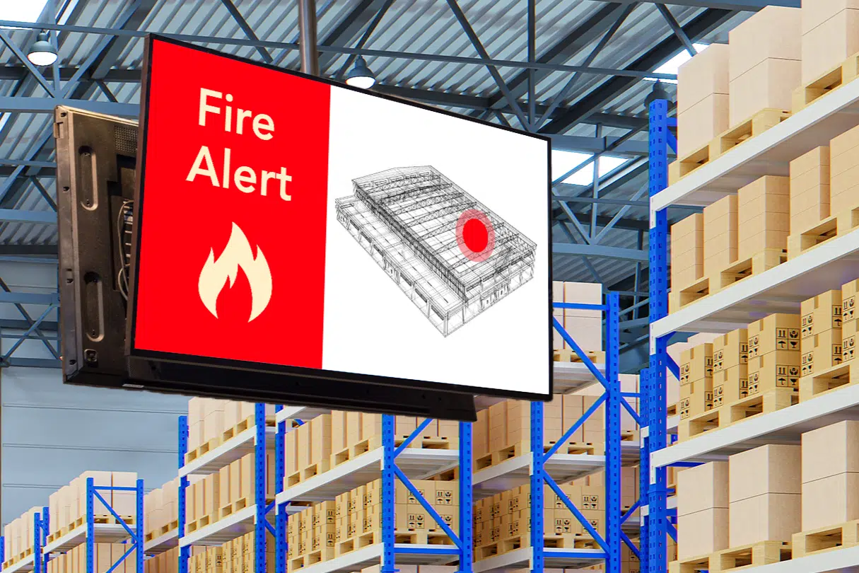 Alerte via l'affichage dynamique dans un entrepôt logistique