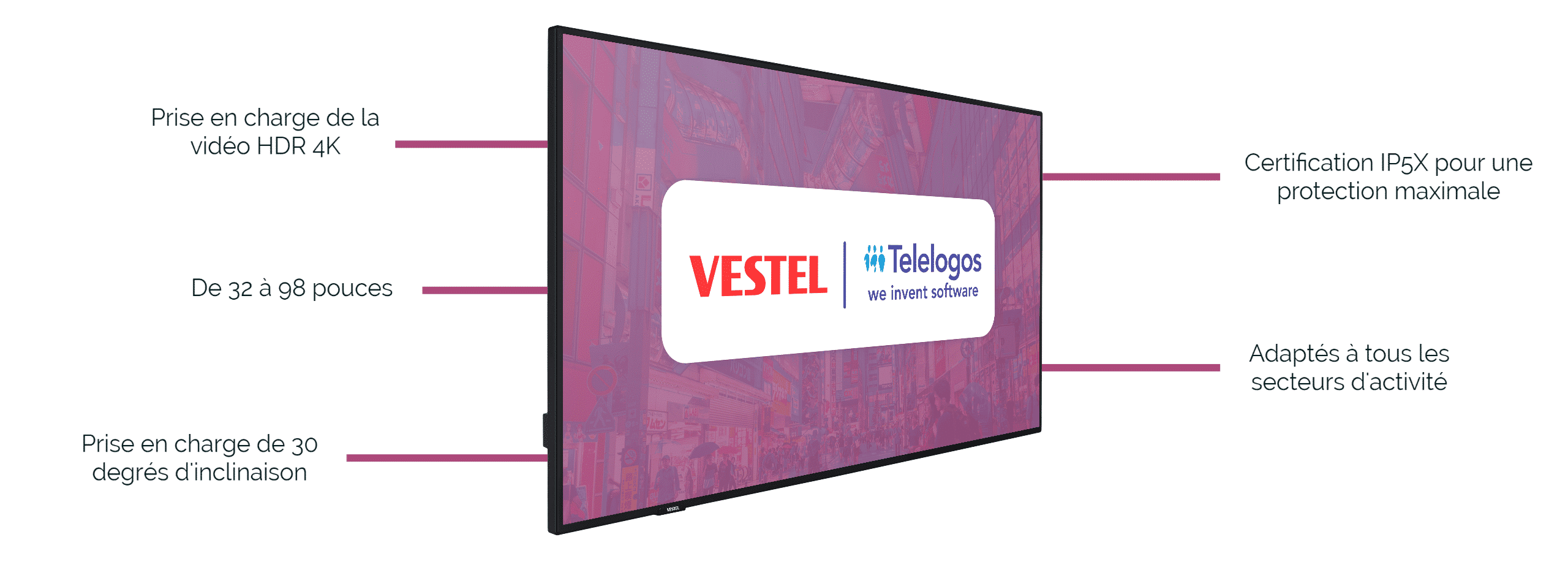 Ecran Vestel et Media4Display