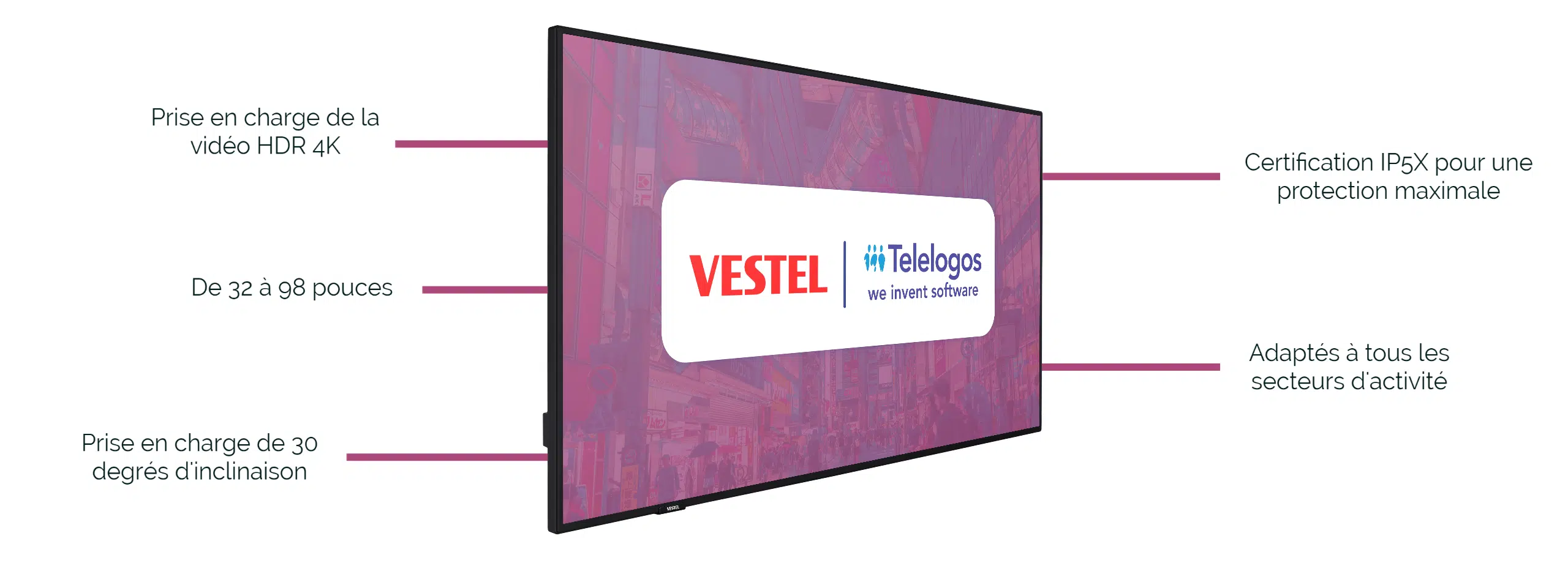 Ecran Vestel et Media4Display