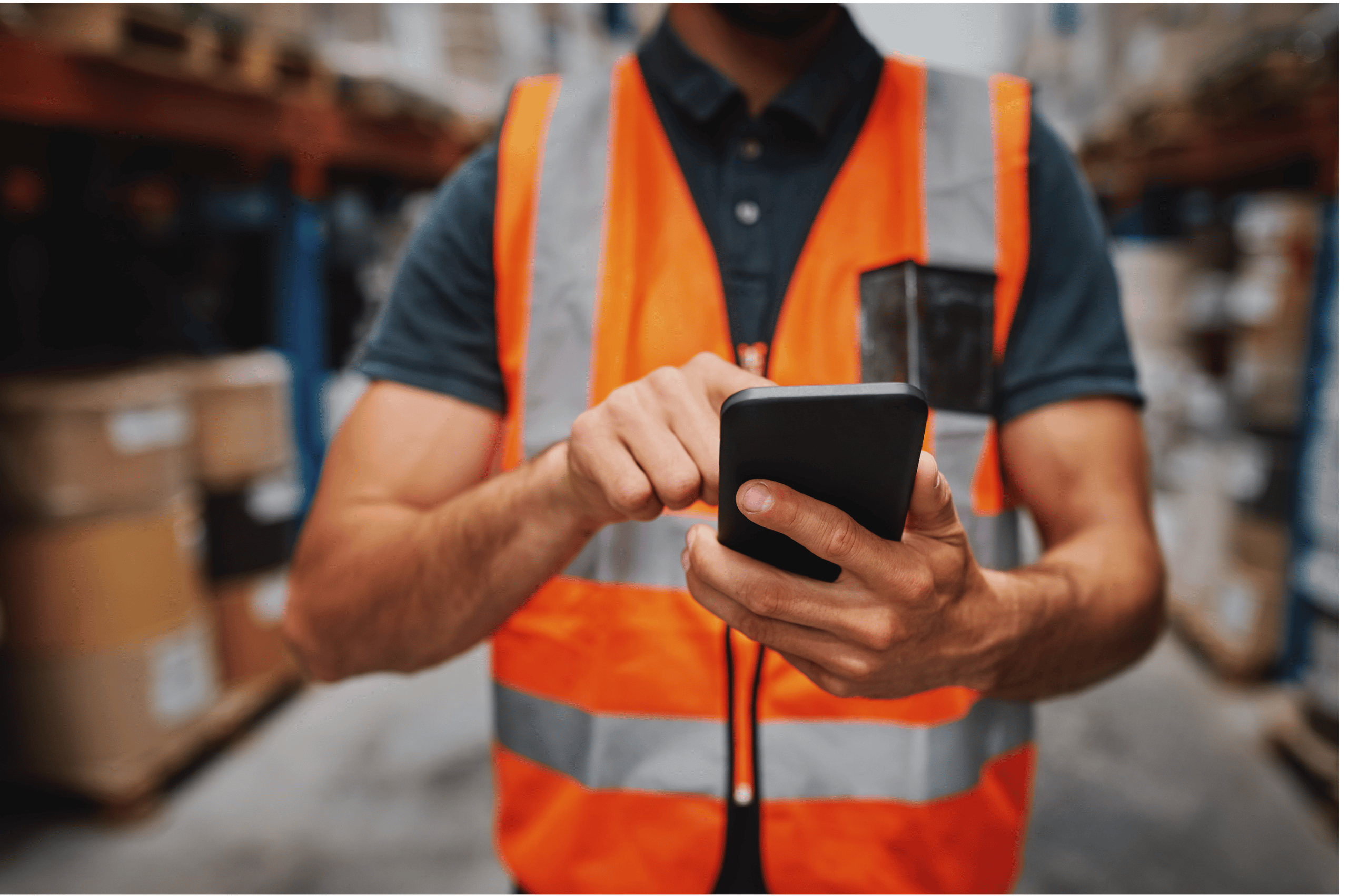 Utilisation du téléphone dans la logistique en entrepôt