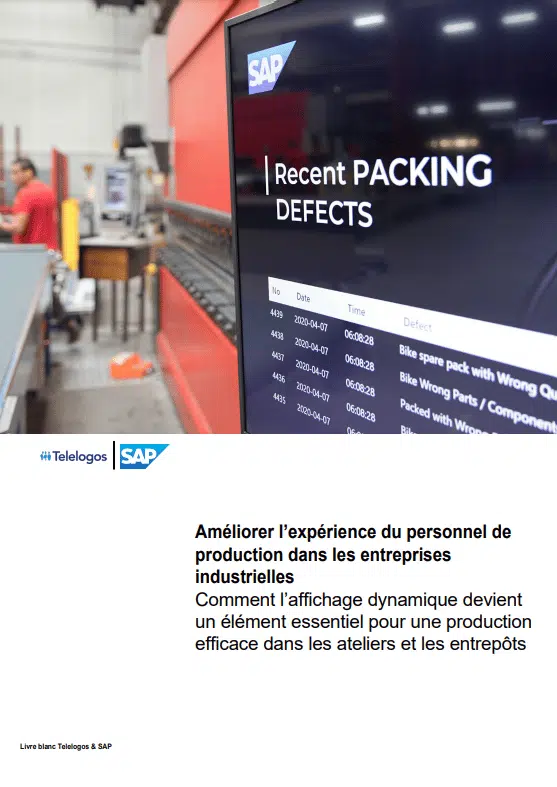 livre blanc affichage dynamique industrie SAP et Telelogos