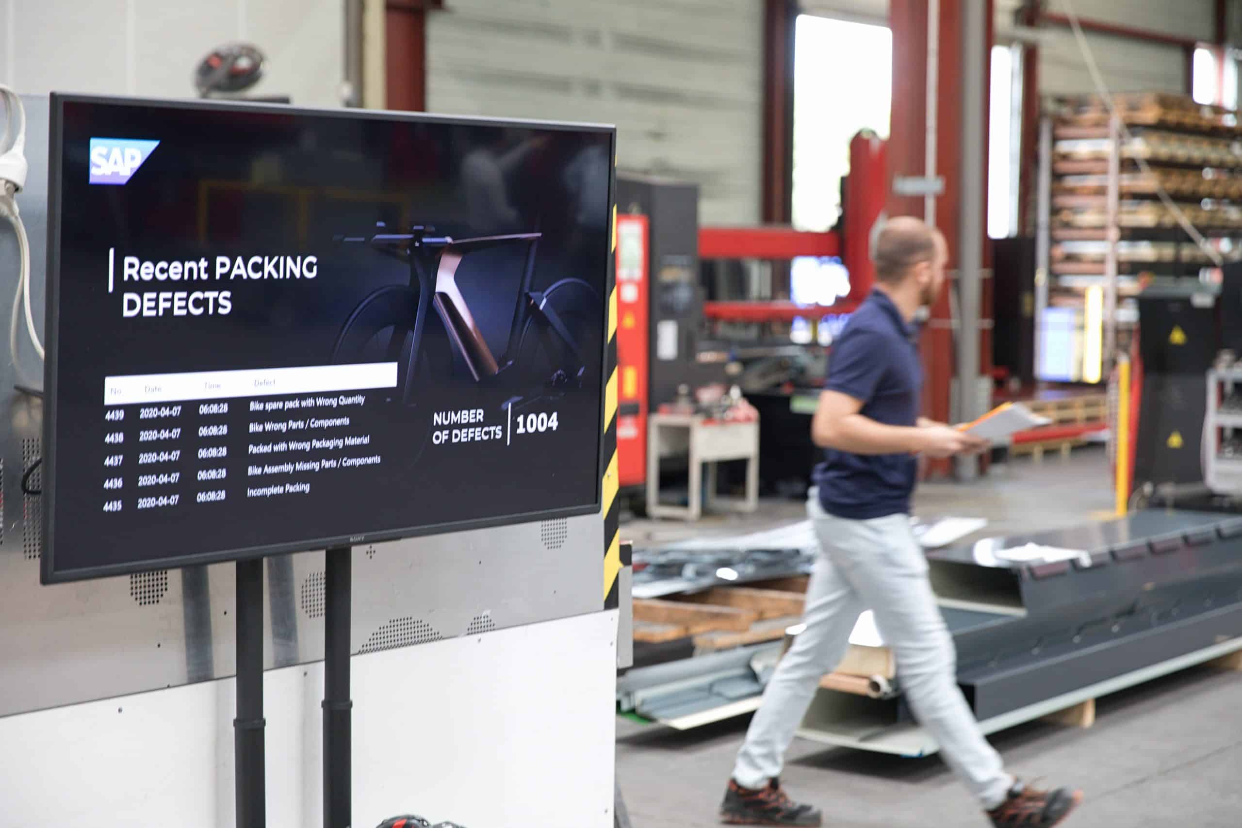 Digital signage for visual management