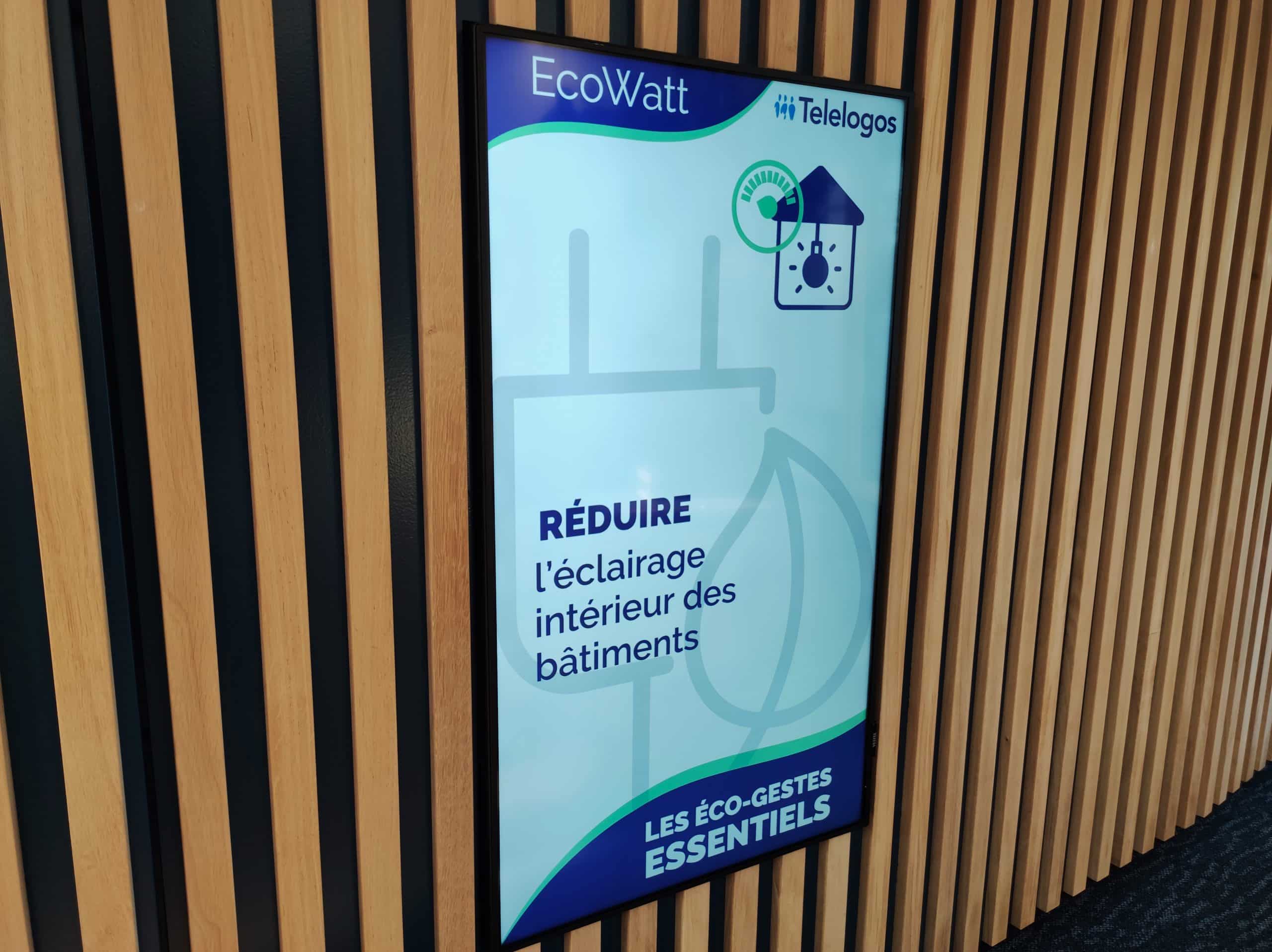 Affichage dynamique messages éco-responsables