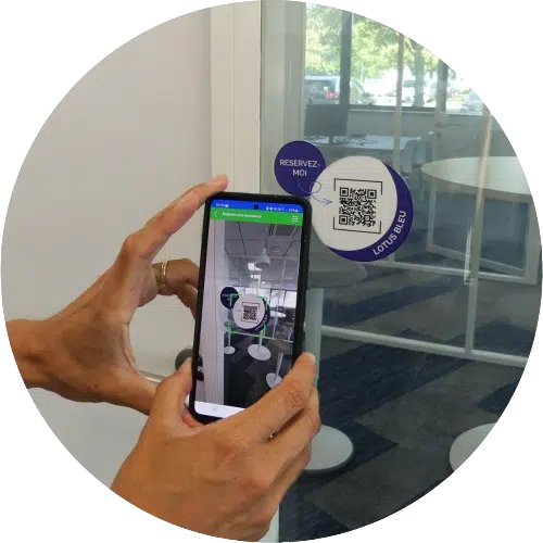QR code de réservation de salle de réunion et bureau
