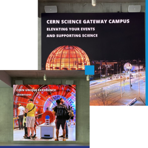 Écrans d'affichage dynamique Media4Display au Portail de la science du CERN